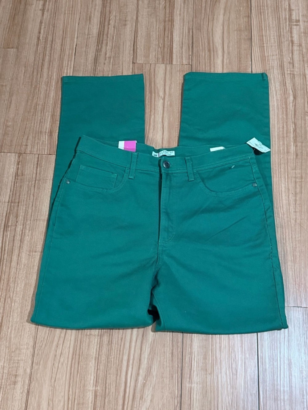 Lee Classic Fit Teal Green Pants - Picture 1 of 10